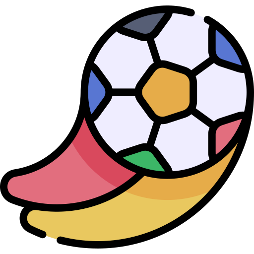 fußball Kawaii Lineal color icon