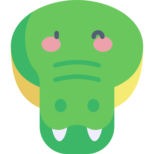 Crocodile Kawaii Flat icon