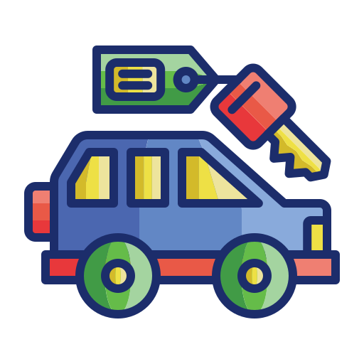 Rent a car Flaticons Lineal Color icon