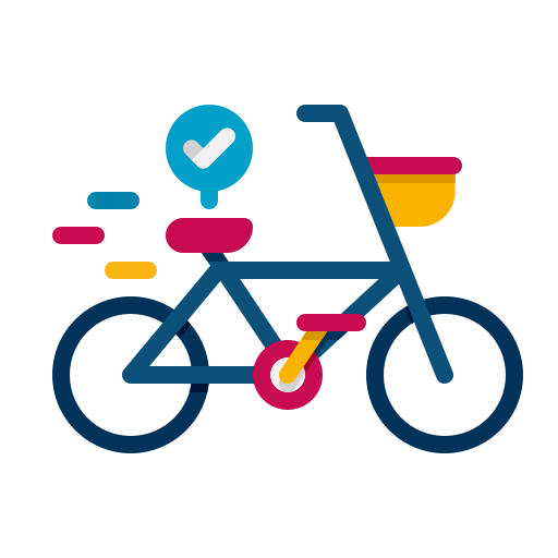 bicicleta Flaticons Flat icono