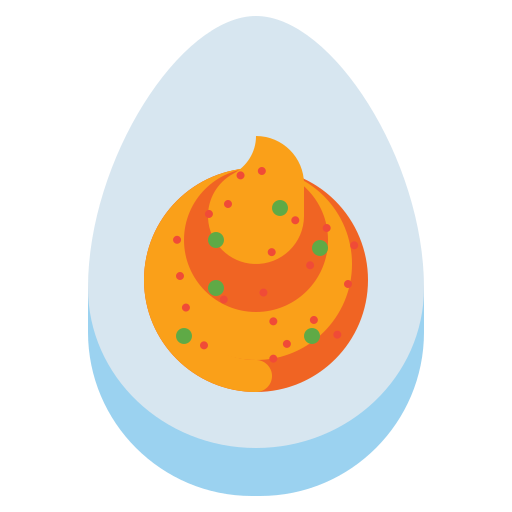gevulde eieren Flaticons Flat icoon