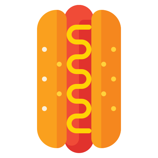 hot dog Flaticons Flat icono