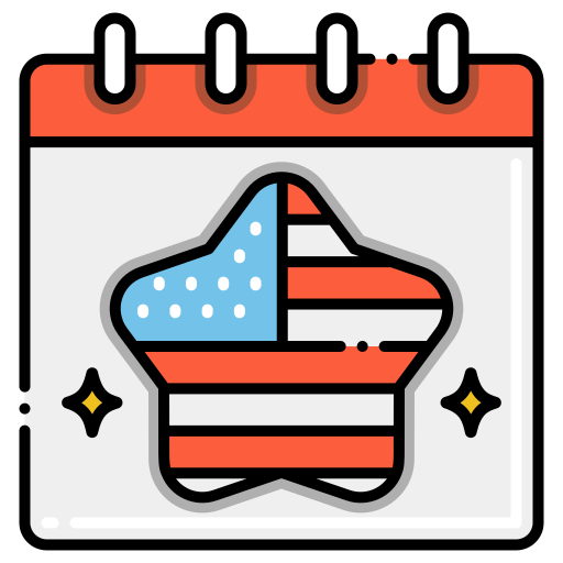 Independence day Flaticons Lineal Color icon