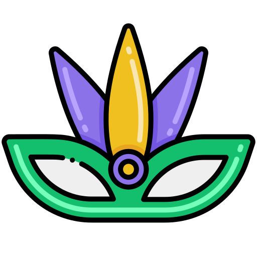 mardi gras Flaticons Lineal Color icoon
