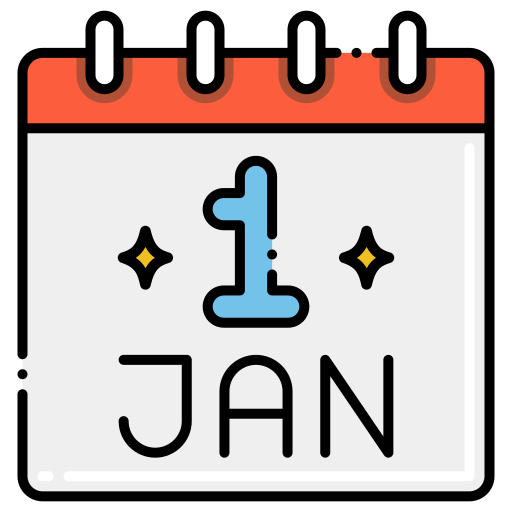 New year Flaticons Lineal Color icon
