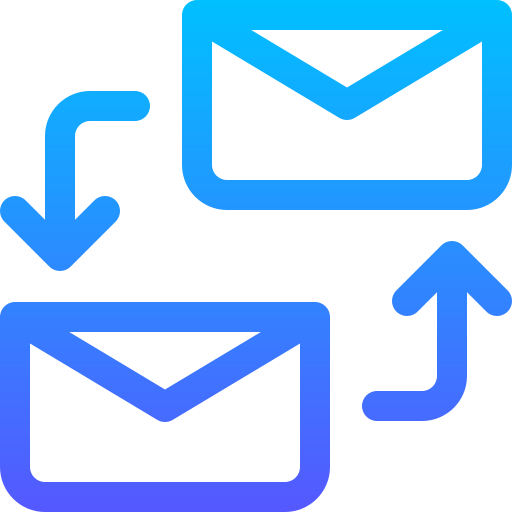 trocar e-mails Basic Gradient Lineal color Ícone