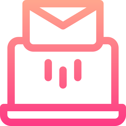 envoyer un mail Basic Gradient Lineal color Icône