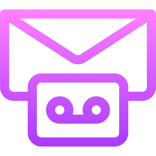 voicemail Basic Gradient Lineal color icon