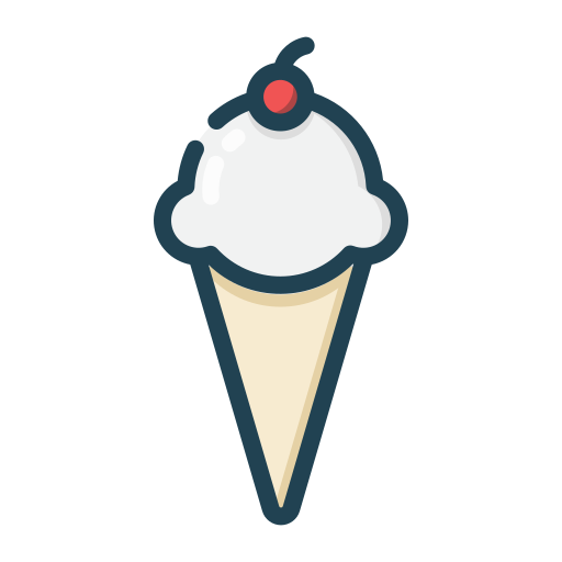 Рожок мороженого Generic Outline Color иконка