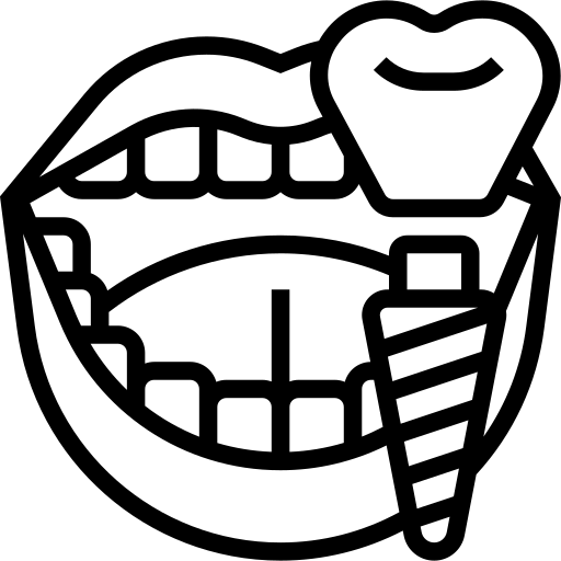 Dental implant Meticulous Line icon