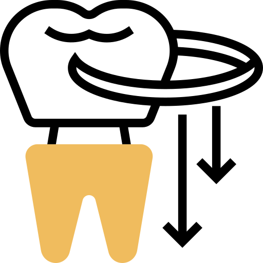 corona dental Meticulous Yellow shadow icono