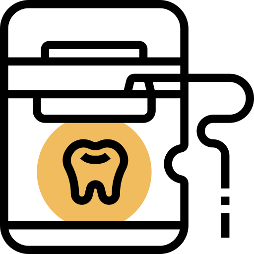hilo dental Meticulous Yellow shadow icono