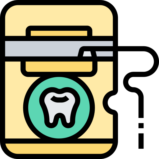 Dental floss Meticulous Lineal Color icon