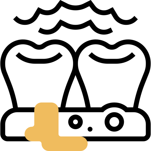 gingivitis Meticulous Yellow shadow icono
