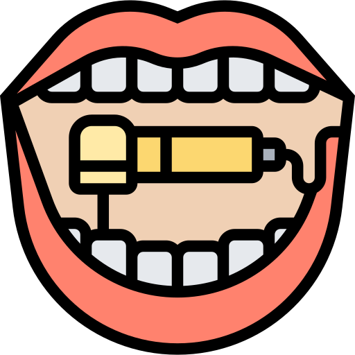taladro de dientes Meticulous Lineal Color icono