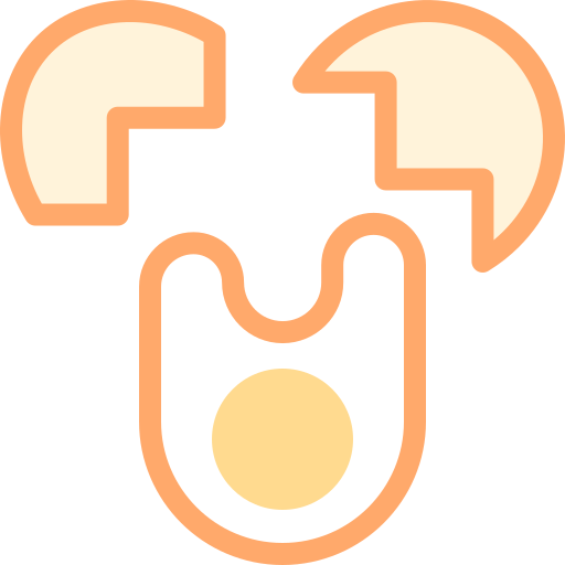 huevo Detailed color Lineal color icono