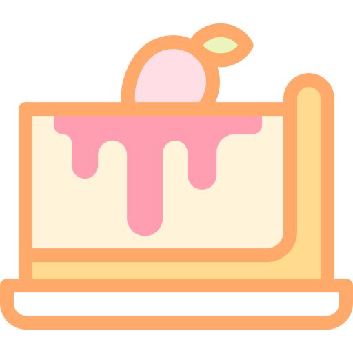 チーズケーキ Detailed color Lineal color icon
