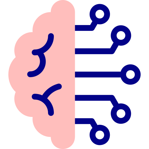 Brain Detailed Mixed Lineal color icon
