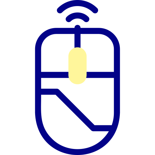 ratón inalambrico Detailed Mixed Lineal color icono