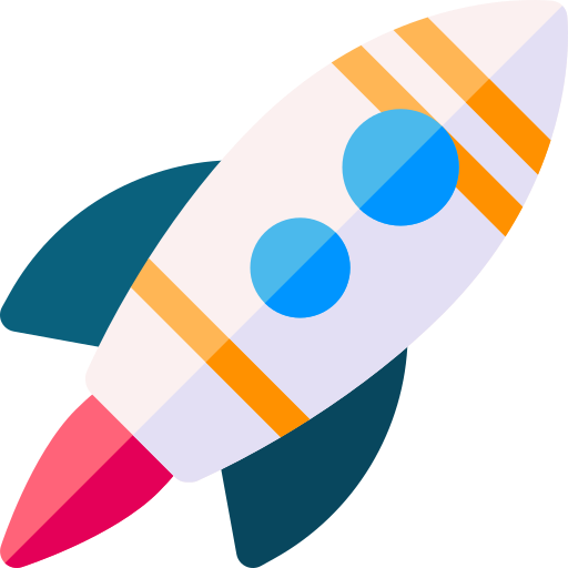 cohete Basic Rounded Flat icono