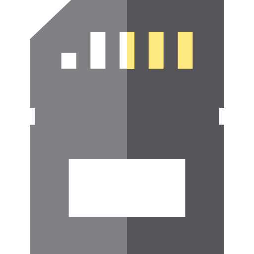 sd-kaart Basic Straight Flat icoon