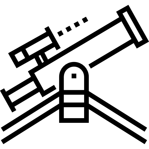 telescopio Detailed Straight Lineal icono