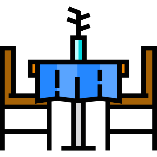 esstisch Detailed Straight Lineal color icon