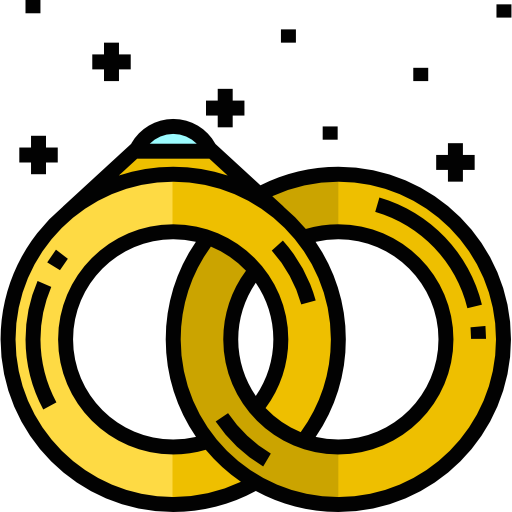 anillo de bodas Detailed Straight Lineal color icono