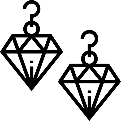 orecchino Detailed Straight Lineal icona