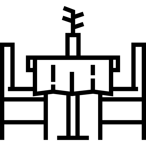 ダイニングテーブル Detailed Straight Lineal icon