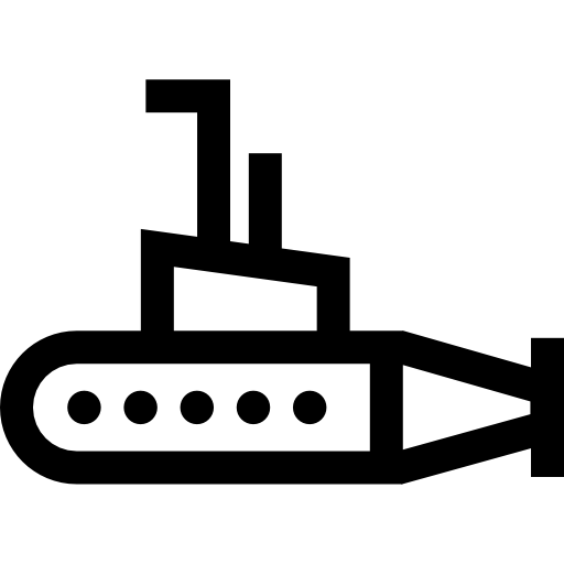 sous-marin Basic Straight Lineal Icône