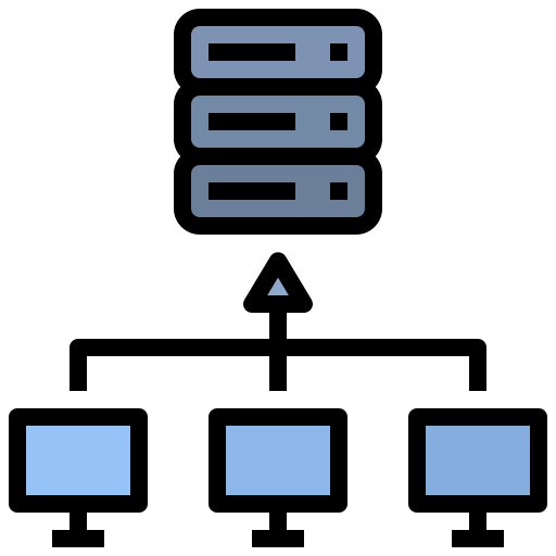 centro de datos Generic Outline Color icono