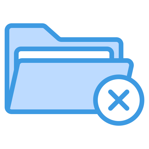 Delete folder Generic Blue icon