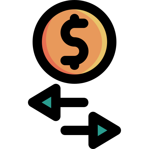 transacción monetaria Generic Outline Color icono