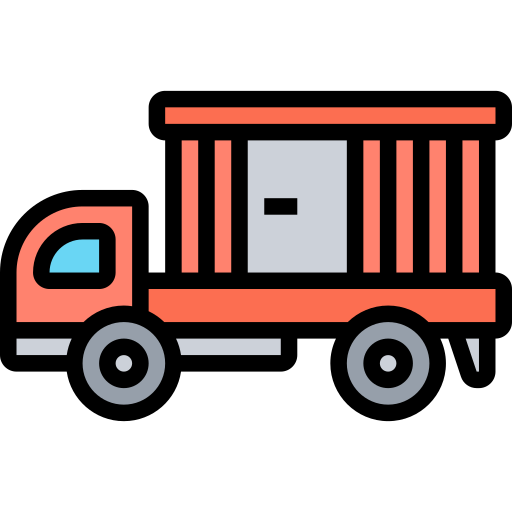 ciężarówka dostawcza Meticulous Lineal Color ikona