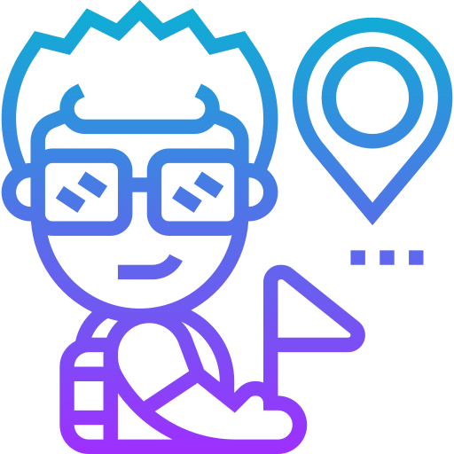 Tour guide Meticulous Gradient icon