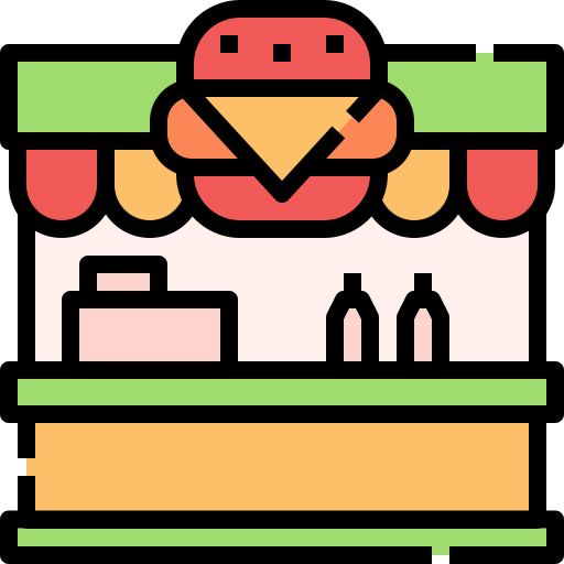 burger bar Linector Lineal Color icon