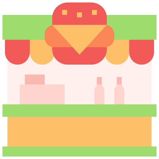 hamburguesería Linector Flat icono