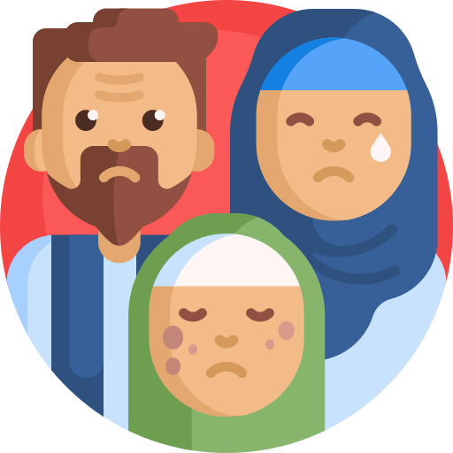 難民 Detailed Flat Circular Flat icon