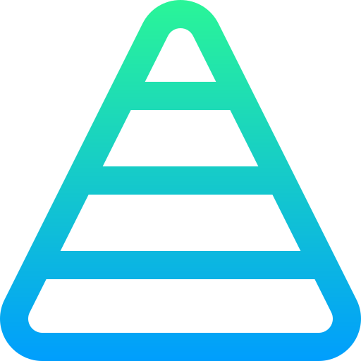 pirâmide Super Basic Straight Gradient Ícone