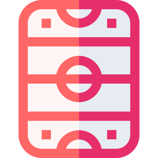 boisko do hokeja Basic Straight Flat ikona
