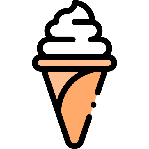 Ice cream Detailed Rounded Lineal color icon