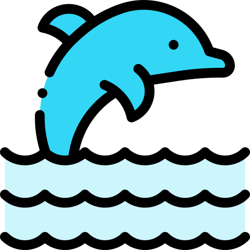 golfinho Detailed Rounded Lineal color Ícone
