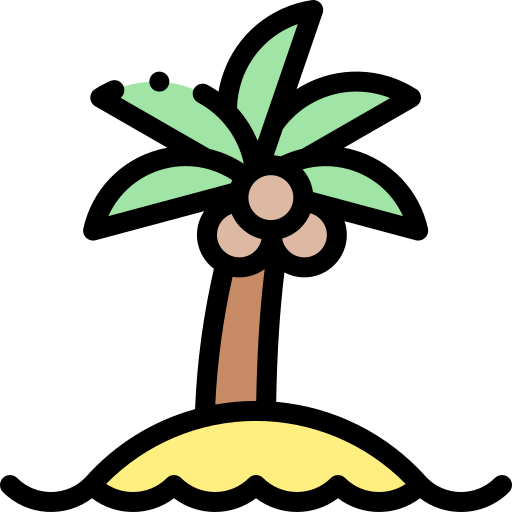 Island Detailed Rounded Lineal color icon