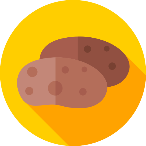 Potato Flat Circular Flat icon