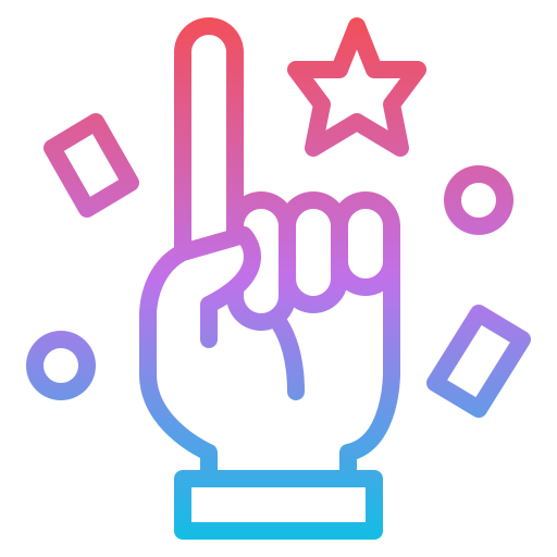 Finger Iconixar Gradient icon