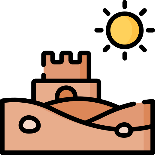 zamek z piasku Special Lineal color ikona