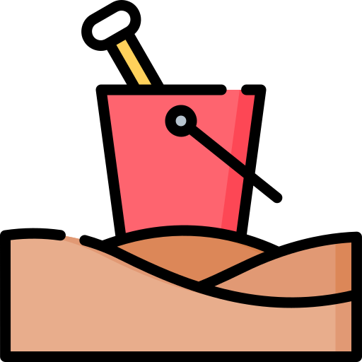 Ведро с песком Special Lineal color иконка