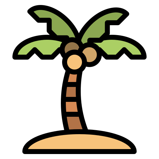 albero di cocco Generic Outline Color icona