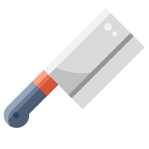 cuchillo de carnicero Generic Flat icono
